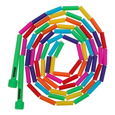 CUERDA DE SALTAR PARA NIÑOS DE 10 PIES DE NAILON TRENZADO DE COLOR ARCOÍRIS SIN ENREDOS RDX BR